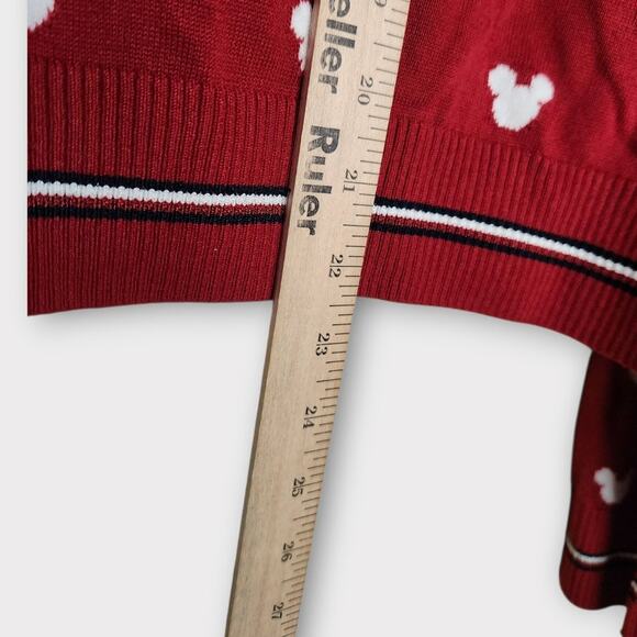 NEW Disney x Tommy Hilfiger Womens Mickey Heart Sweater XXL Red White Pullover - Picture 9 of 10